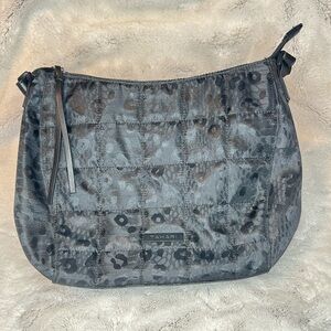Tahari Quilted Black leopard Shoulder Bag